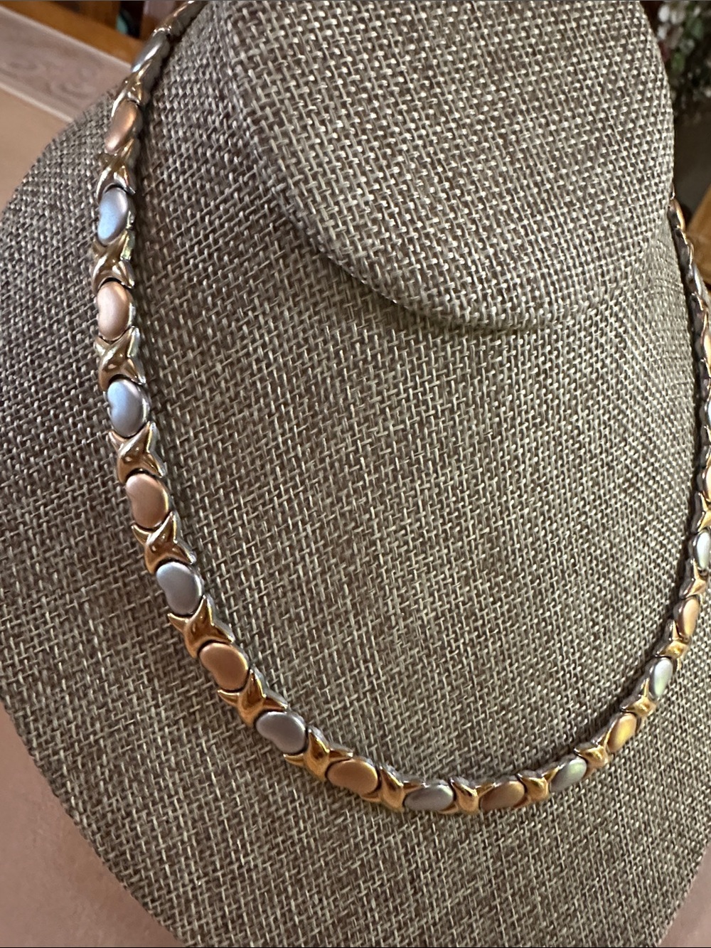 Tricolored Women's Stainless Steal Necklace